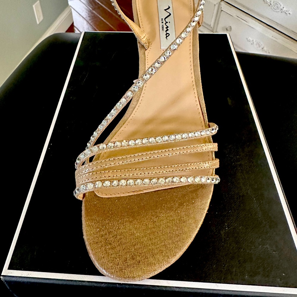 Beautiful, Nina, rhinestone, strappy sandals